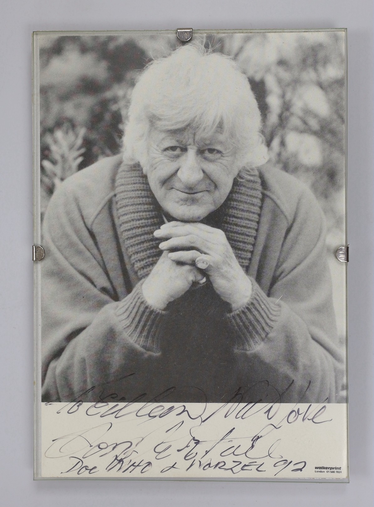 Stage and screen Ephemera - Two signed photographs - Stewart Granger and Jon Pertwee and a Shirley Temple photo with facsimile signature